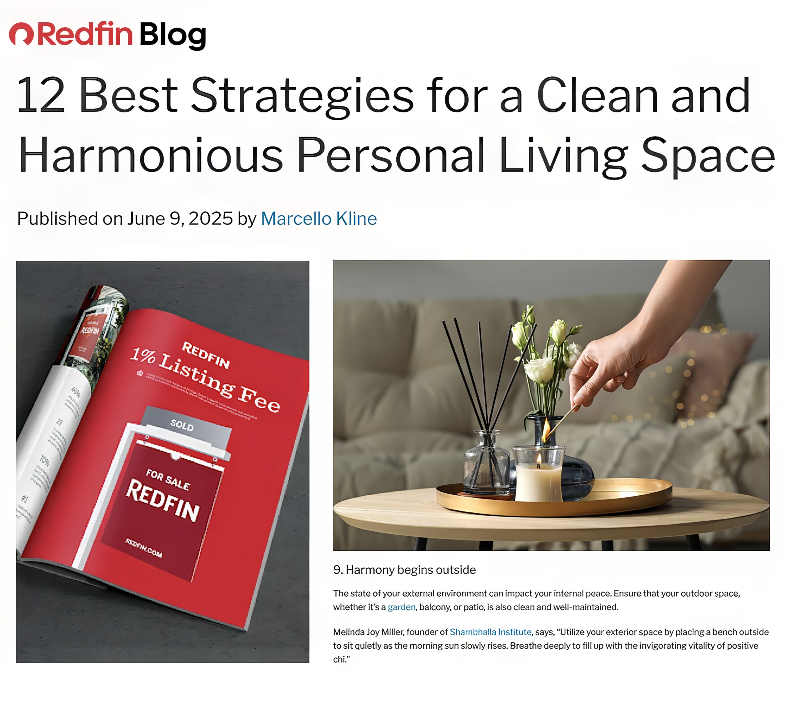Redfin interview with Melinda Joy Miller.